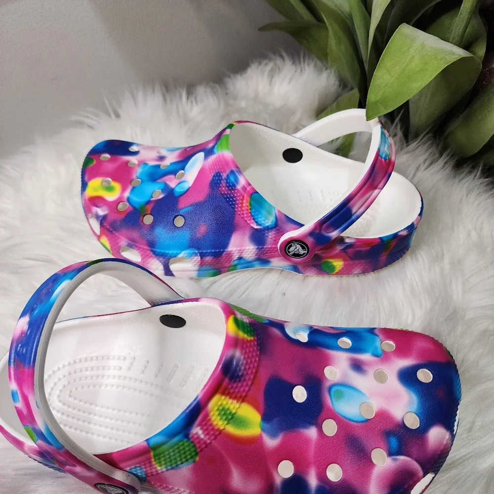 Crocs Unisex-Adult Classic Tie Dye men Clogs brand New